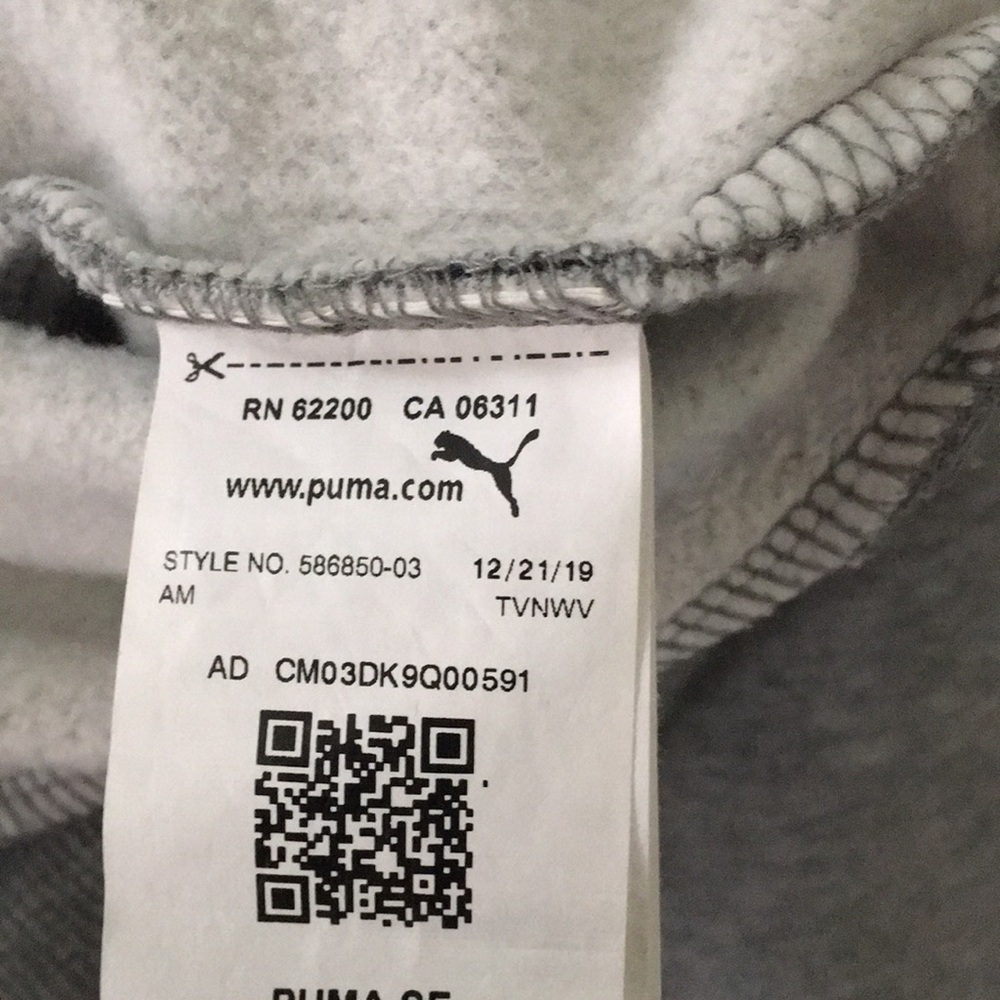 Puma Hoodie Sweatshirt in Marled Gray - Picture 5 of 6